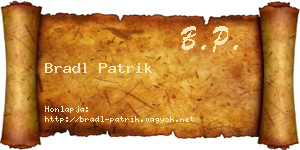 Bradl Patrik névjegykártya